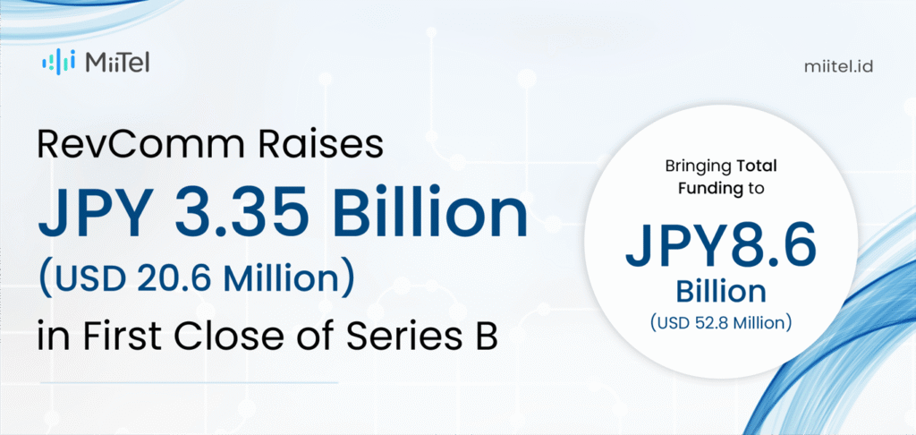 RevComm Raises JPY 3.35 Billion (USD 20.6 Million) in First Close of Series B, Bringing Total Funding to JPY 8.6 Billion (USD 52.8 Million)